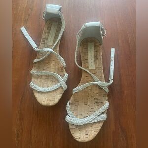 Stella McCartney silver scrappy flat sandals size 9